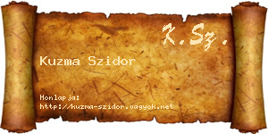 Kuzma Szidor névjegykártya